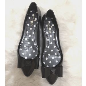 Kate Spade Black Jelly Flats